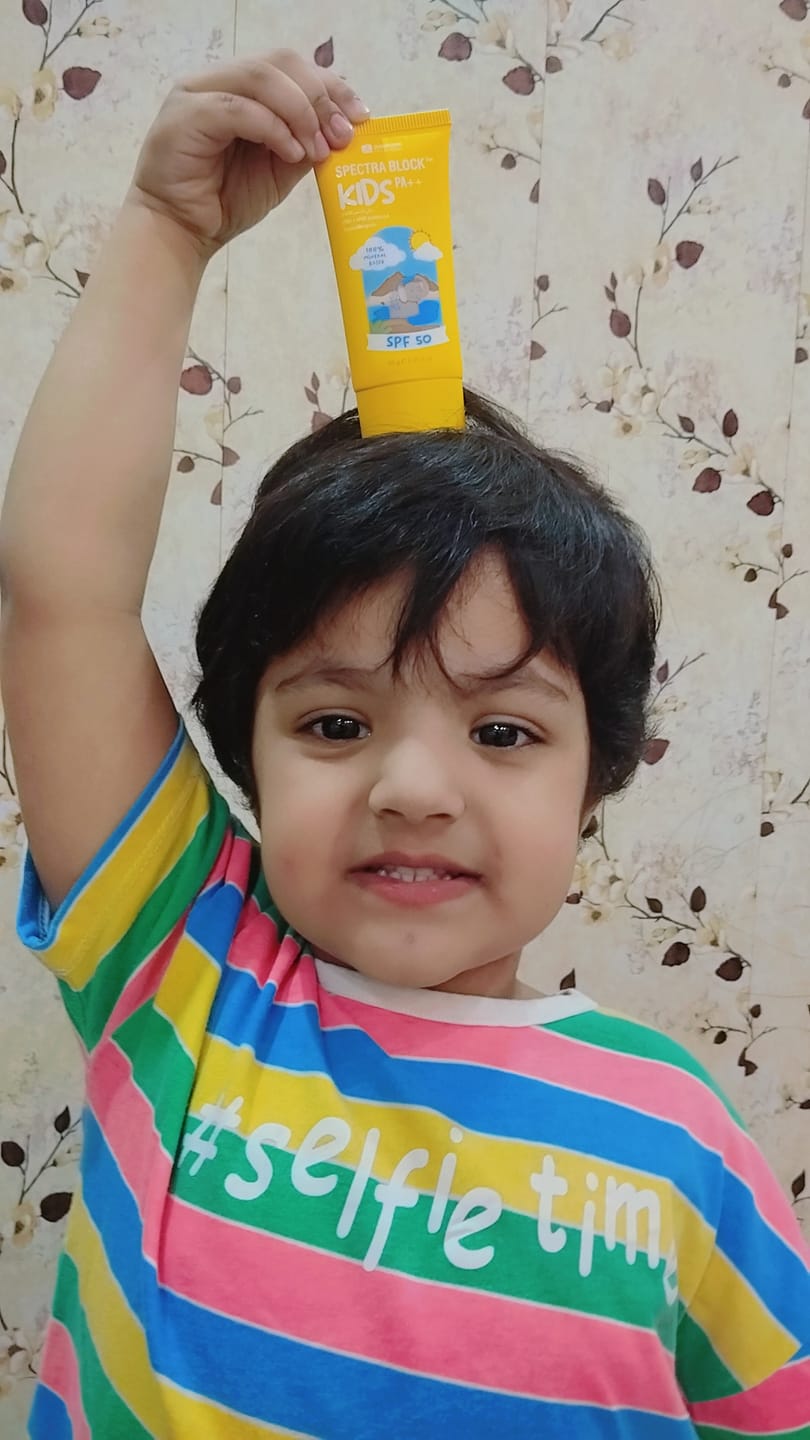 Customer photo review of Spectra Block Kids Spf50