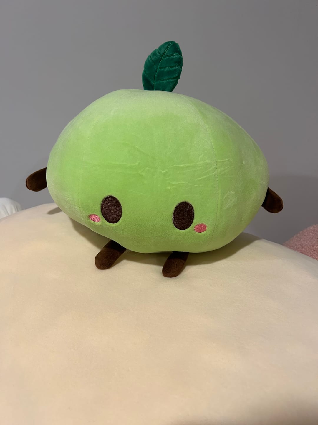 Customer photo review of Stardew Valley - Green Junimo Pillow Plush