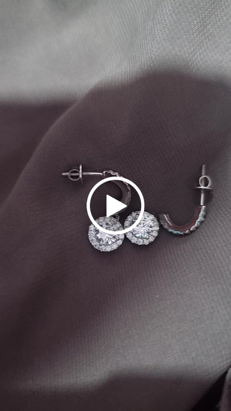 Customer video review of Silver Zircon Drizzle Drop Earrings