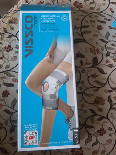 Customer photo review of Neoprene Hinged Patella Knee Brace | Provides moderate support & stability to the Knee - (OPEN TYPE) - Grey (Single Piece)