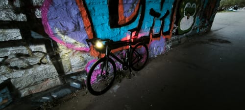 Customer photo review of HORI 1300 DUAL MOUNTED BIKE LIGHT