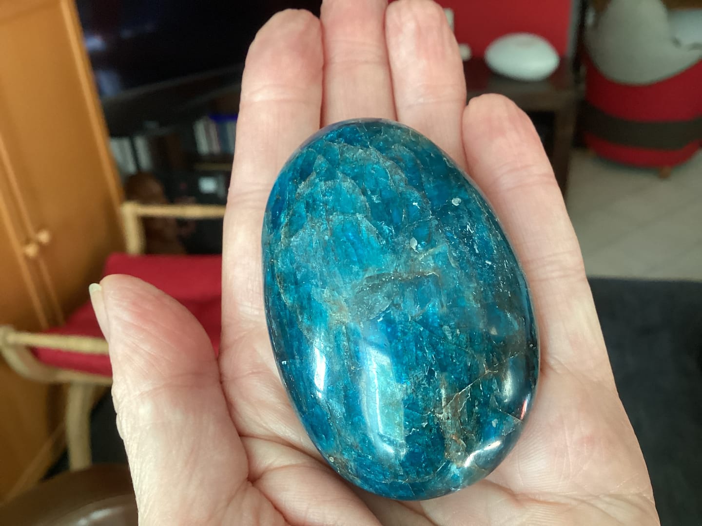 Customer photo review of Pierre Apatite bleue