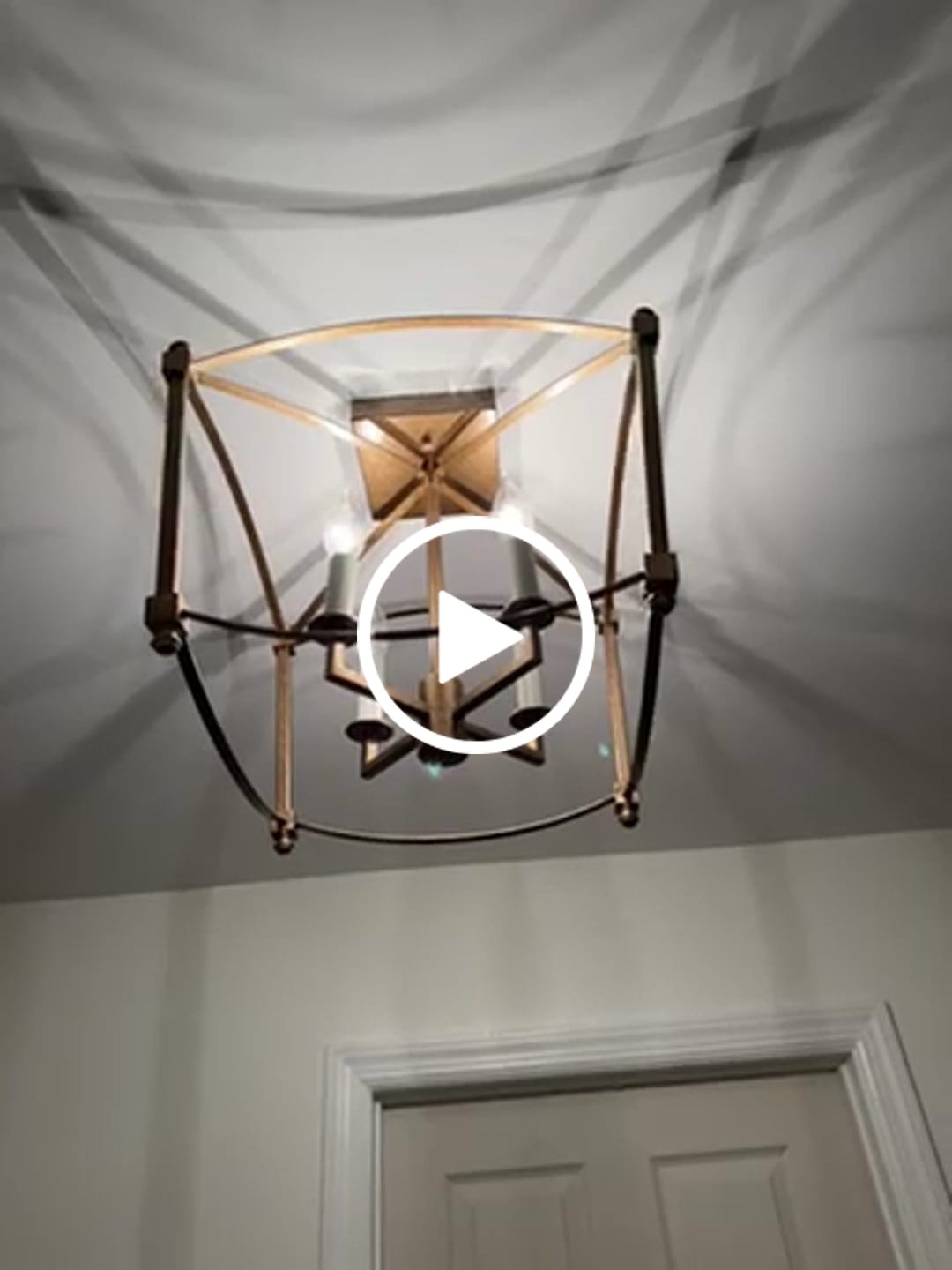 Customer video review of 4-light French Antique Candle Style Lantern Semi Flush