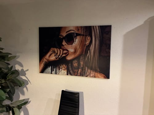 Customer photo review of Leinwandbild Modern art Tattoo Girl Querformat
