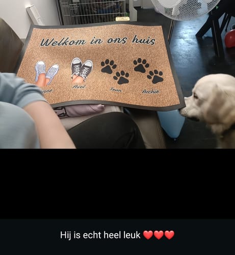 Customer photo review of Familie deurmat - Gepersonaliseerd
