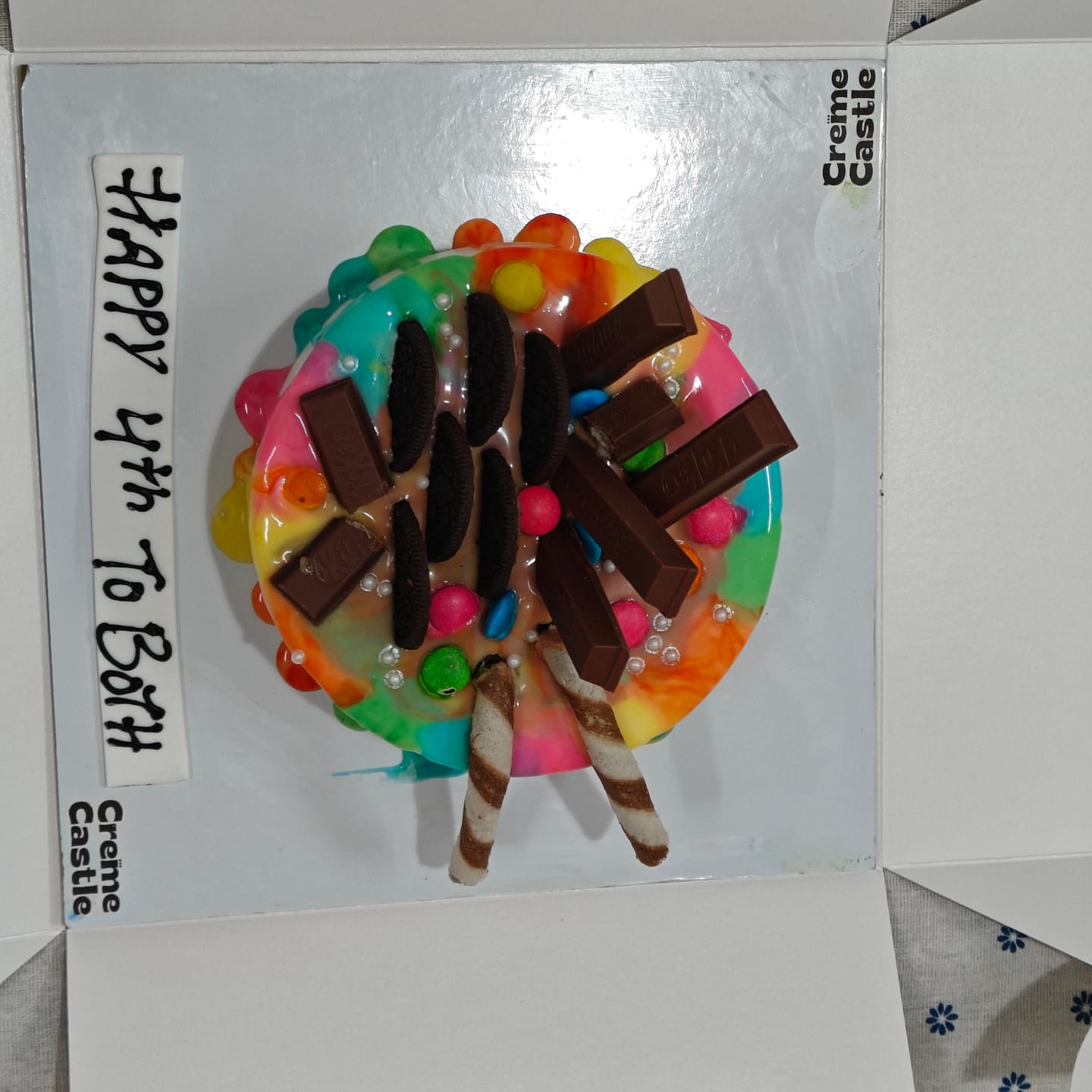 Customer photo review of Colorful Drip Cake