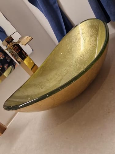 Customer photo review of Grifo de Lavabo Dorado