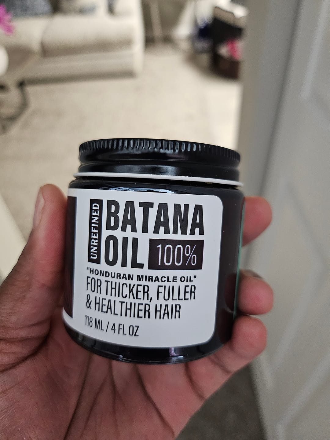 Customer photo review of 100% Unrefined Batana Oil 4 oz