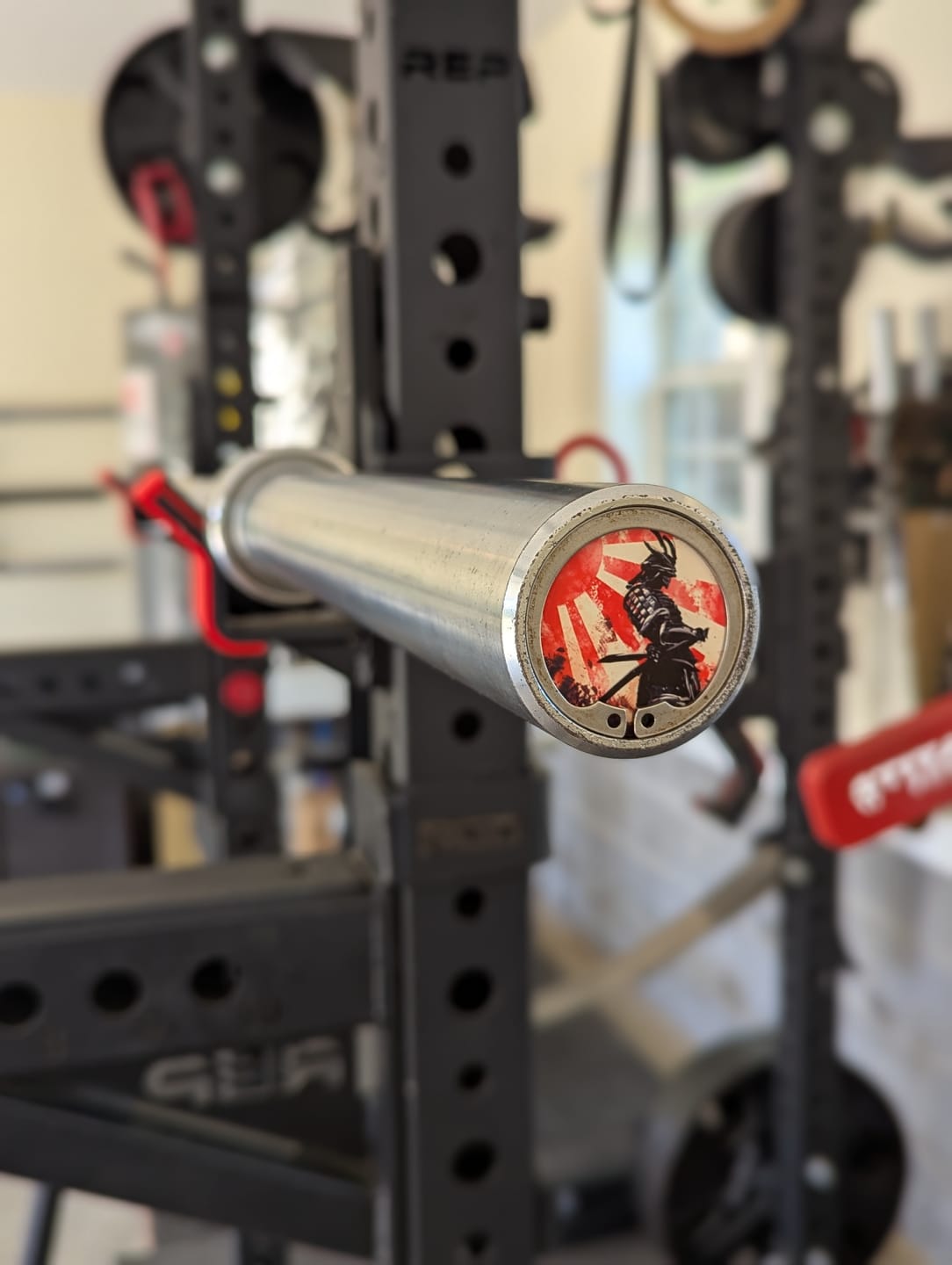Customer photo review of Yasuke the Black Samurai Barbell End Caps
