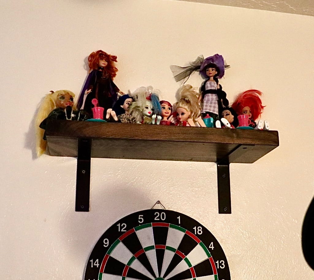 Customer photo review of Rustic Shelves with Brackets