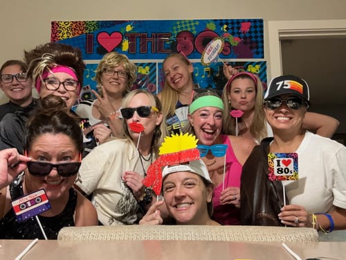 Customer photo review of 1980s Murder Mystery Game Kit