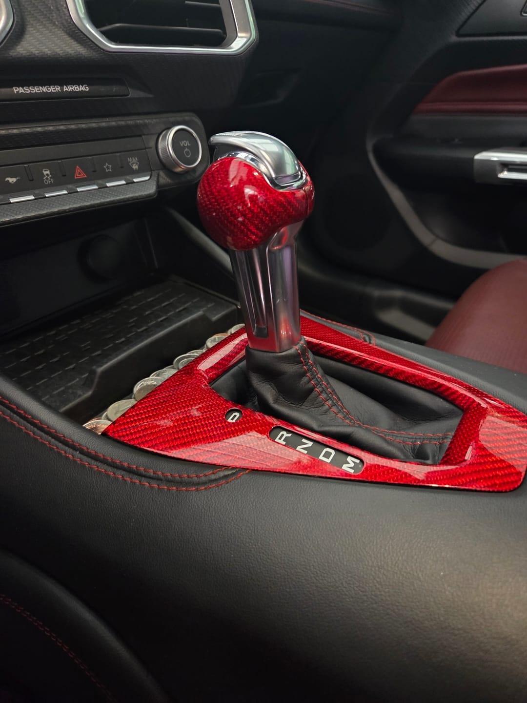 Customer photo review of Mustang 2015-2023 Real Carbon Fiber Automatic Shift Knob Cover