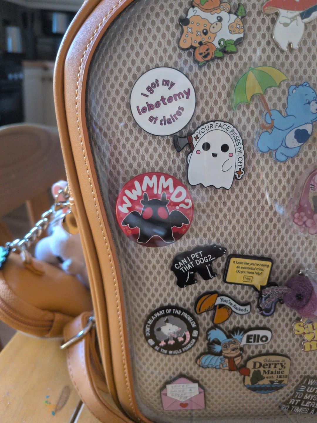 Customer photo review of What Would Mothman Do Button
