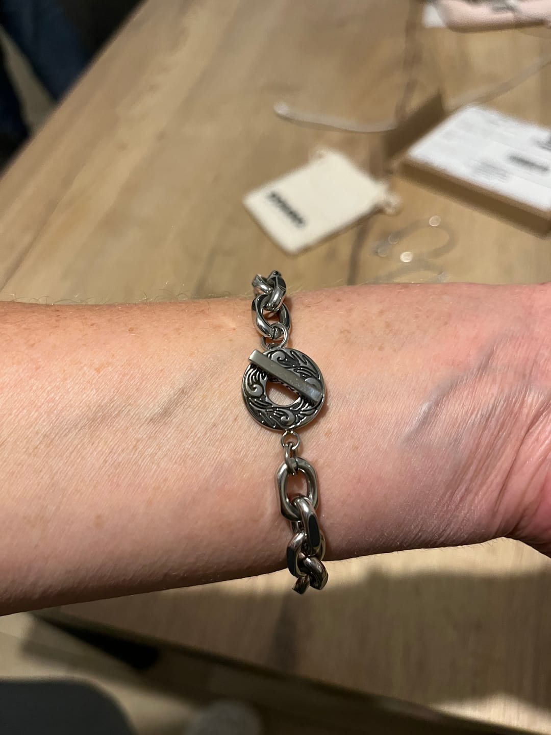 Customer photo review of Heavy Link Bracelet