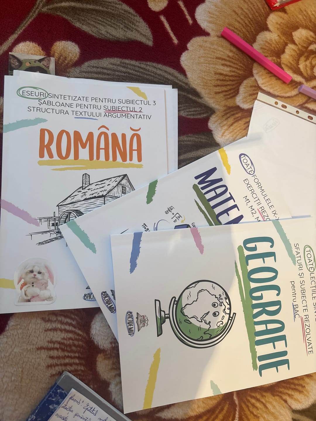Customer photo review of Pachet Bacalaureat (Română + Matematică + Geografie) Bacademia
