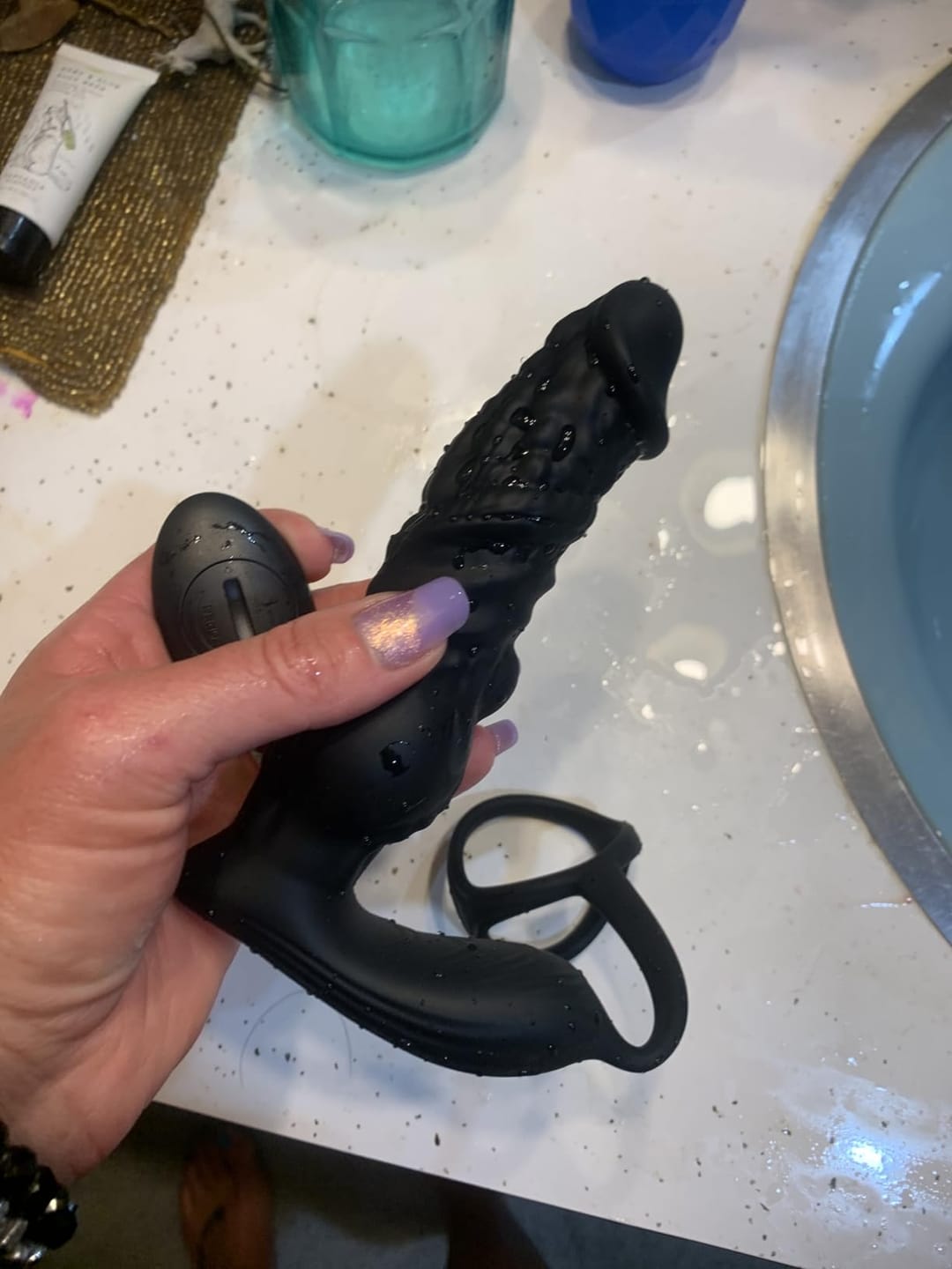 Customer photo review of Stimulateur de prostate avec anneau pénien et 9 modes vibrants