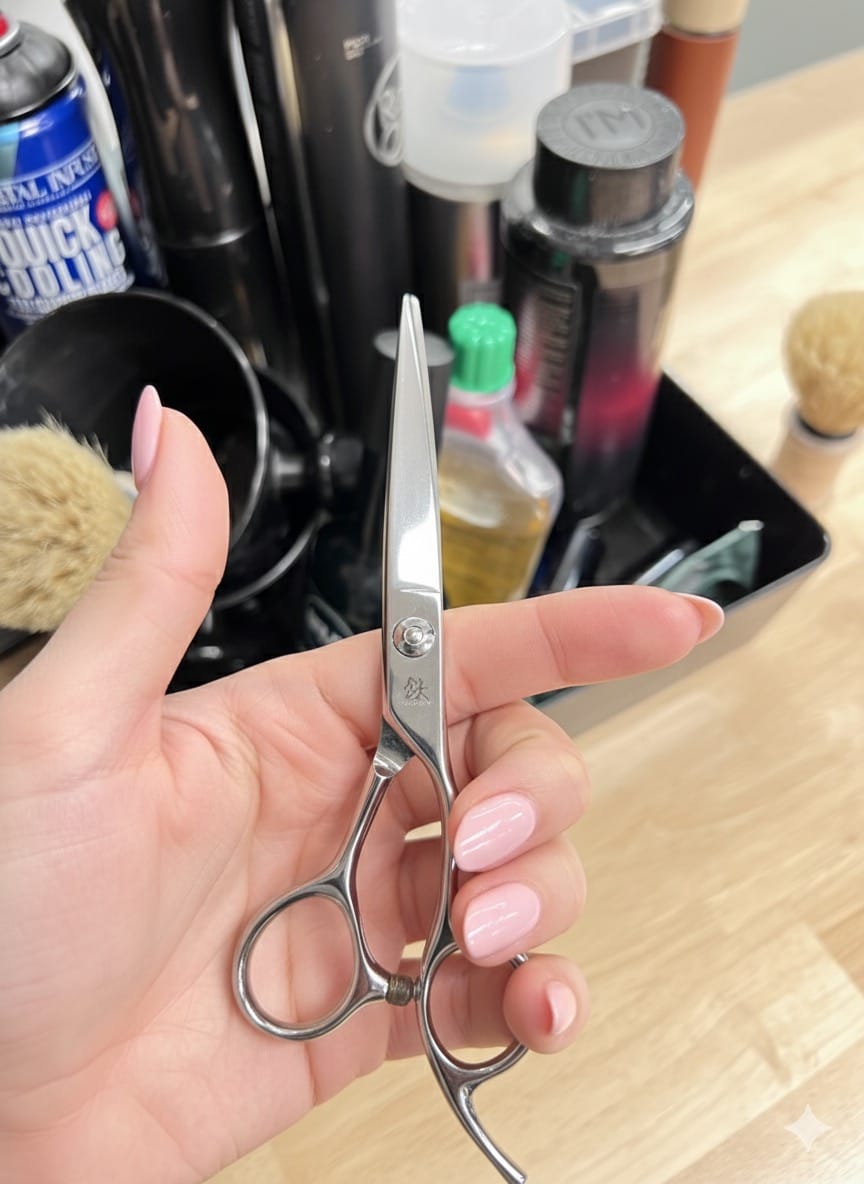 Customer photo review of Juntetsu VG10 Offset Hair Cutting Shear