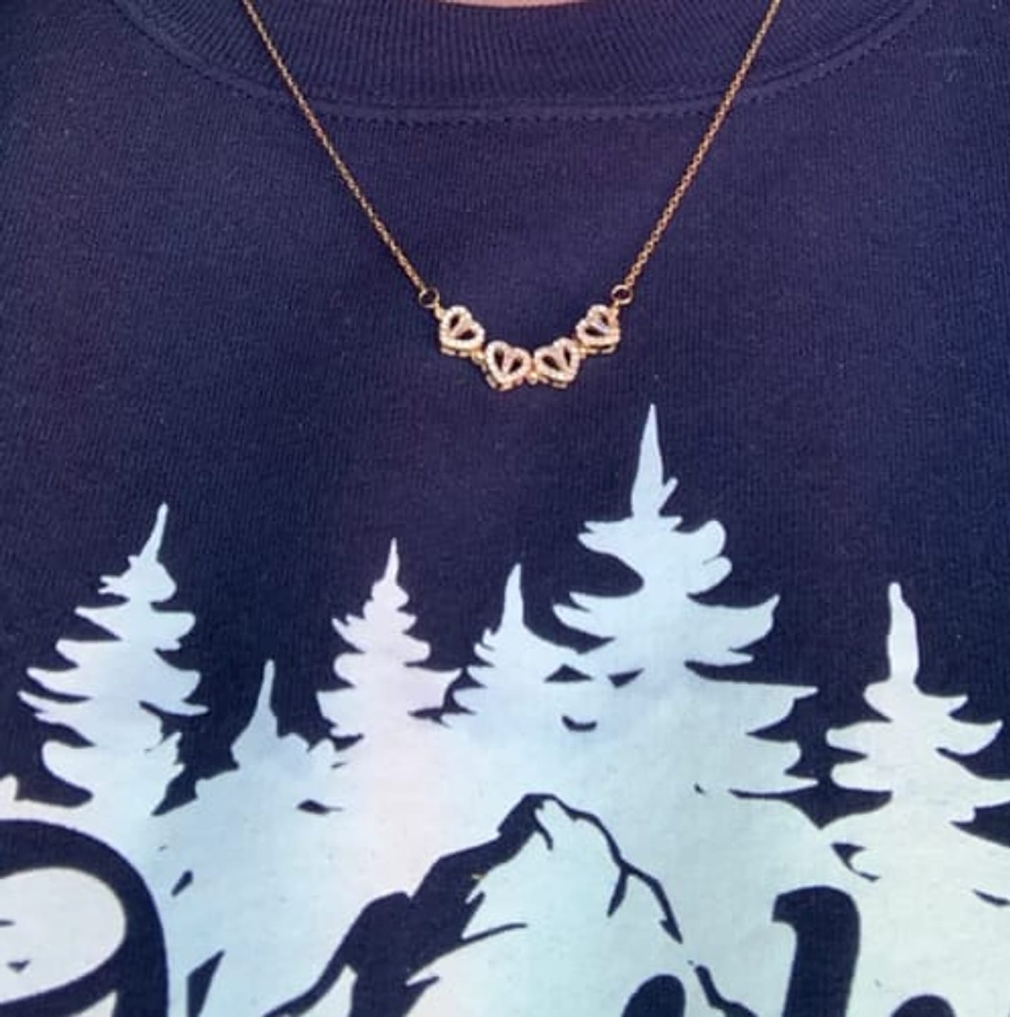 Customer photo review of Clover Necklace