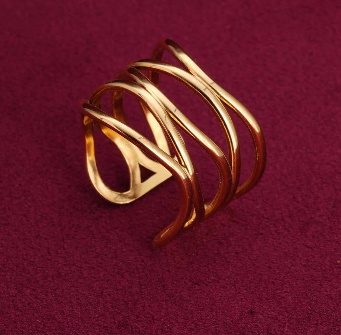Customer photo review of Layered Opening Gold Ring