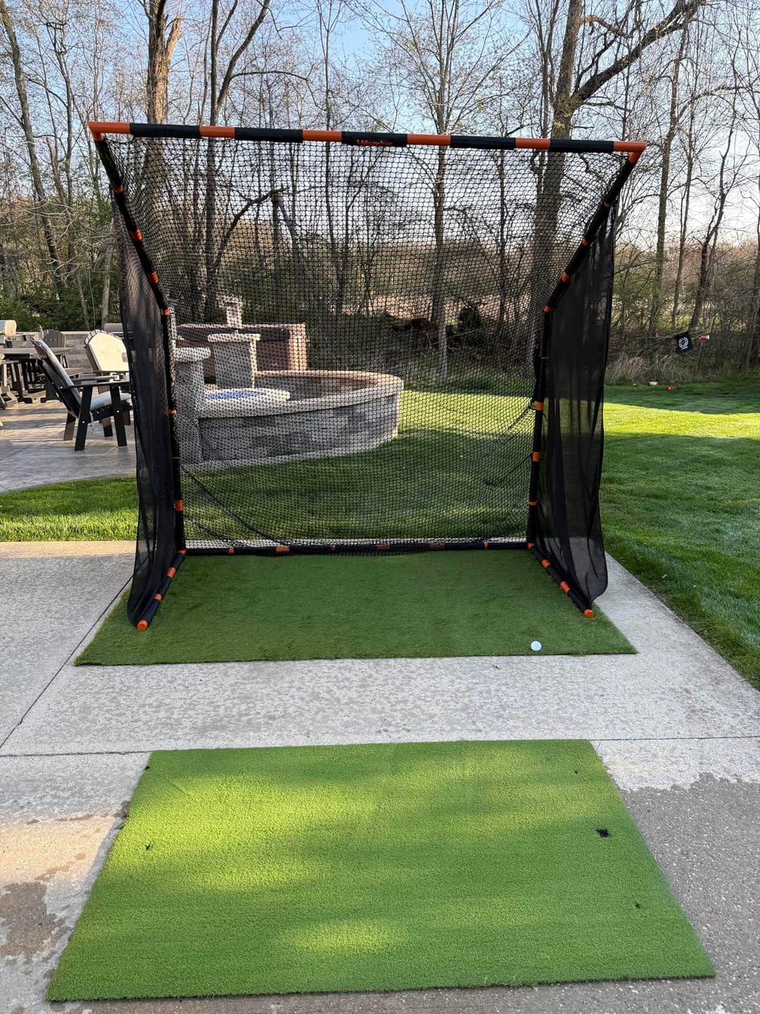 Customer photo review of Morelux® Golf Practice Net 7' x 7', Heavy Duty Steel Frame Golf Hitting net
