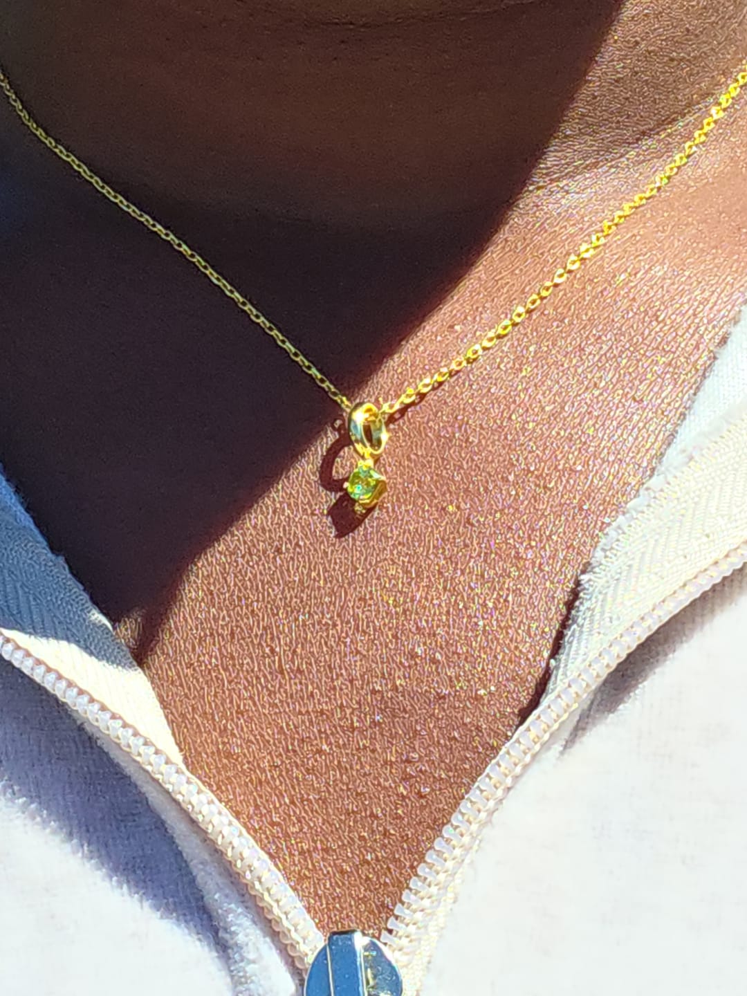 Customer photo review of Round Birthstone Necklace
