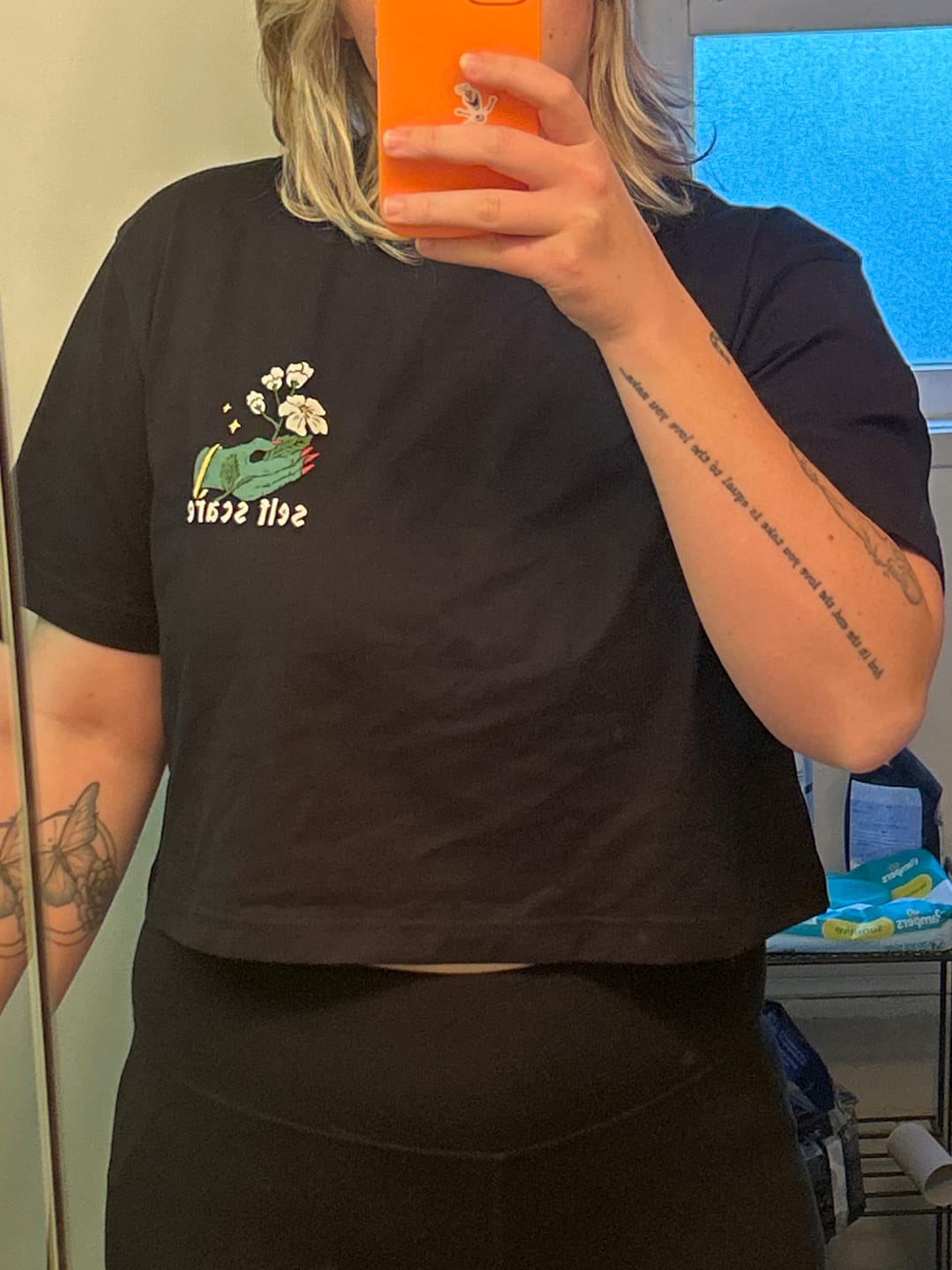 Customer photo review of Self Scare T-Shirt