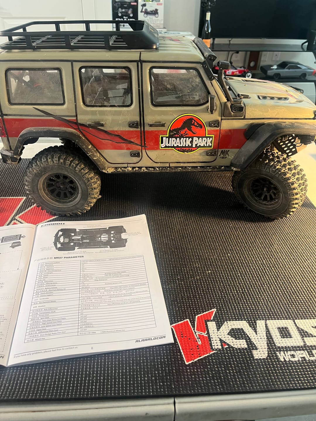Customer photo review of 1/7 Scale 4WD Brushless RTR RC Crawler MK-07 Hand-Painted Dinosaur Themed Design