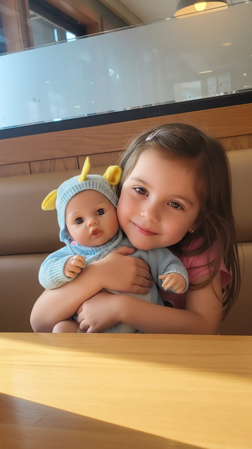 Customer photo review of Interactive Baby Doll – Moves Face While Feeding