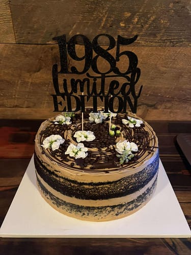 Customer photo review of double chocolate cake