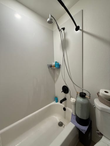 Customer photo review of Shower Water Softener System