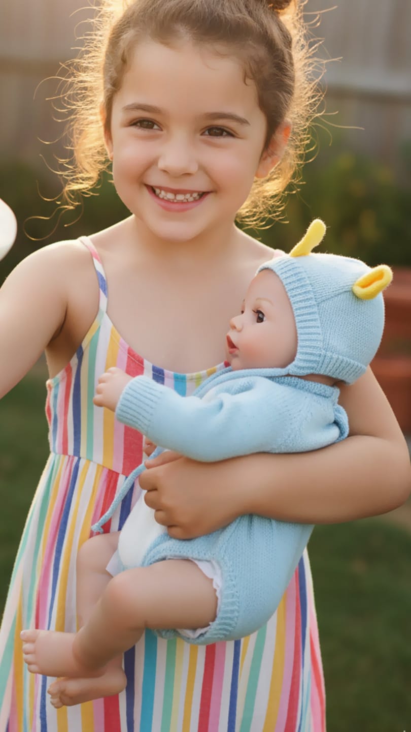 Customer photo review of Interactive Baby Doll – Moves Face While Feeding