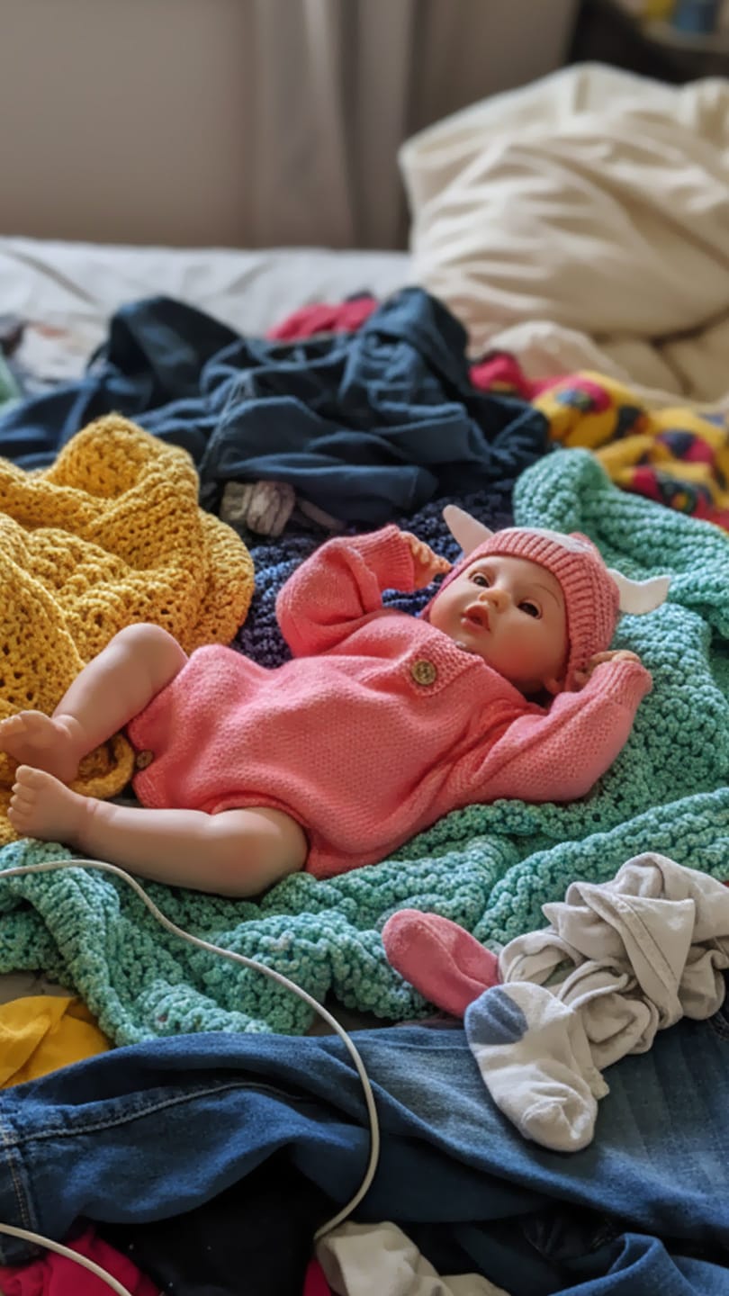 Customer photo review of Interactive Baby Doll – Moves Face While Feeding