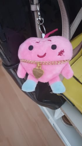 Customer photo review of Cute Heart Shape Plush Doll Keychain