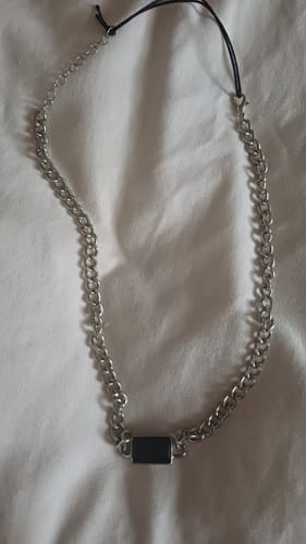 Customer photo review of Punk Style Kpop Titanium Steel Necklace