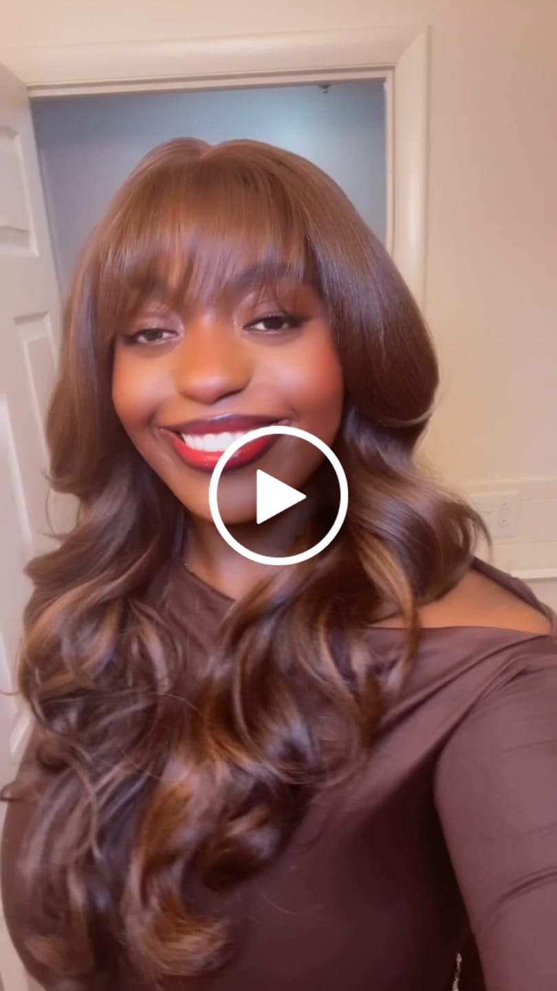 Customer video review of Outre Melted Hairline Glueless HD Lace Front Wig - MANDISA - Pre-Styled Bangs