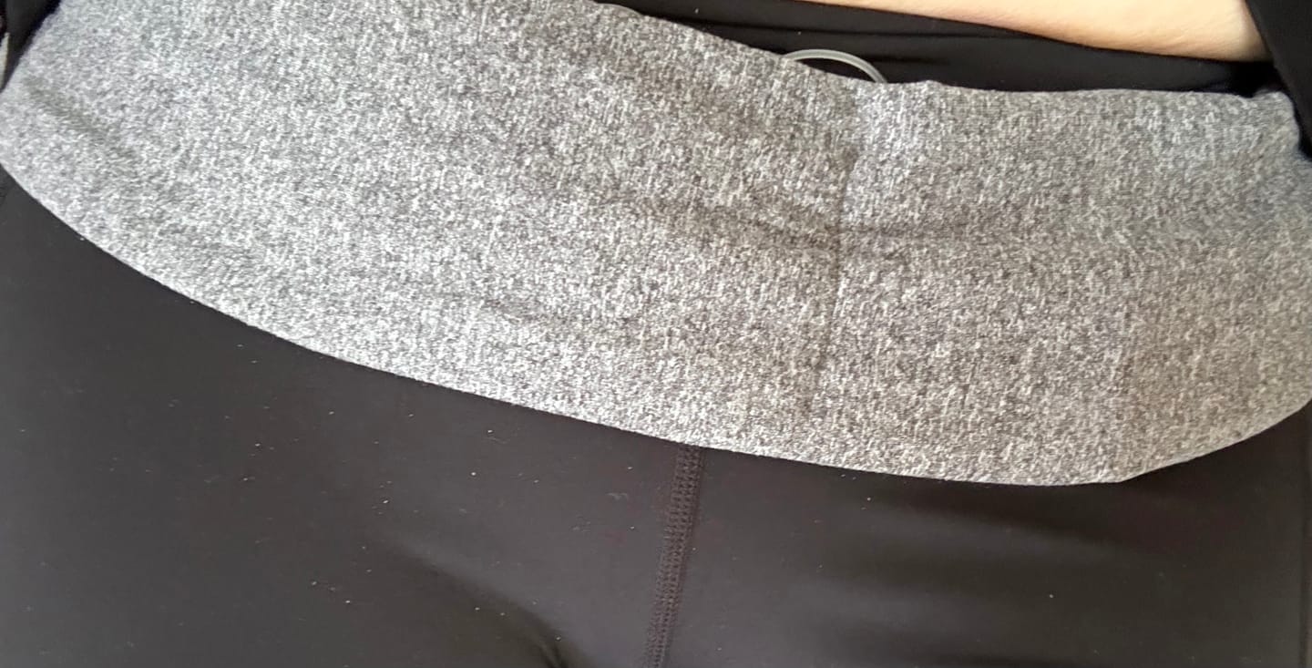 Customer photo review of Pocketed Wrap - Steel Heather