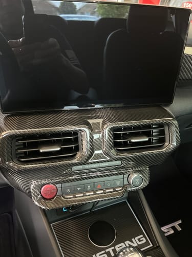 Customer photo review of 2024+ S650 Mustang Hard Carbon Fiber Dashboard Center AC Vent Trim Cover