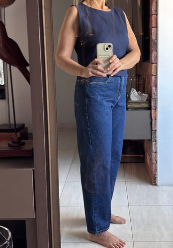 Luciana F. review of Calça Jeans Reta Araçá Azul Escuro image 1 out of 1