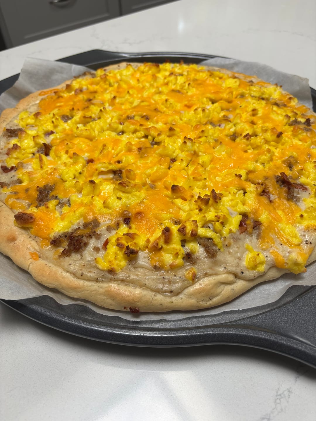 Customer photo review of gfJules Gluten Free Pizza Crust Mix
