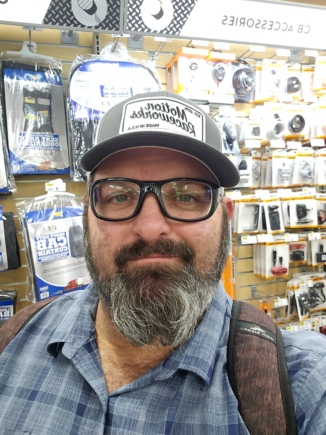 Customer photo review of Motion Heritage Hat Dark Gray/White Snapback