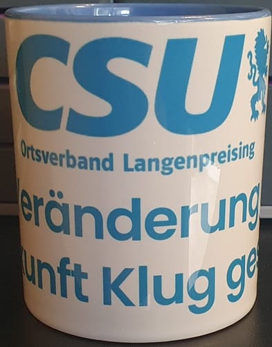 Customer photo review of TassenExpress - Becher Keramik Tasse mit Logo bedruckt 325ml Firmenlogo