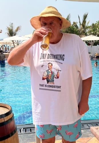 Customer photo review of Consistent at Day Drinking guyT-Shirt