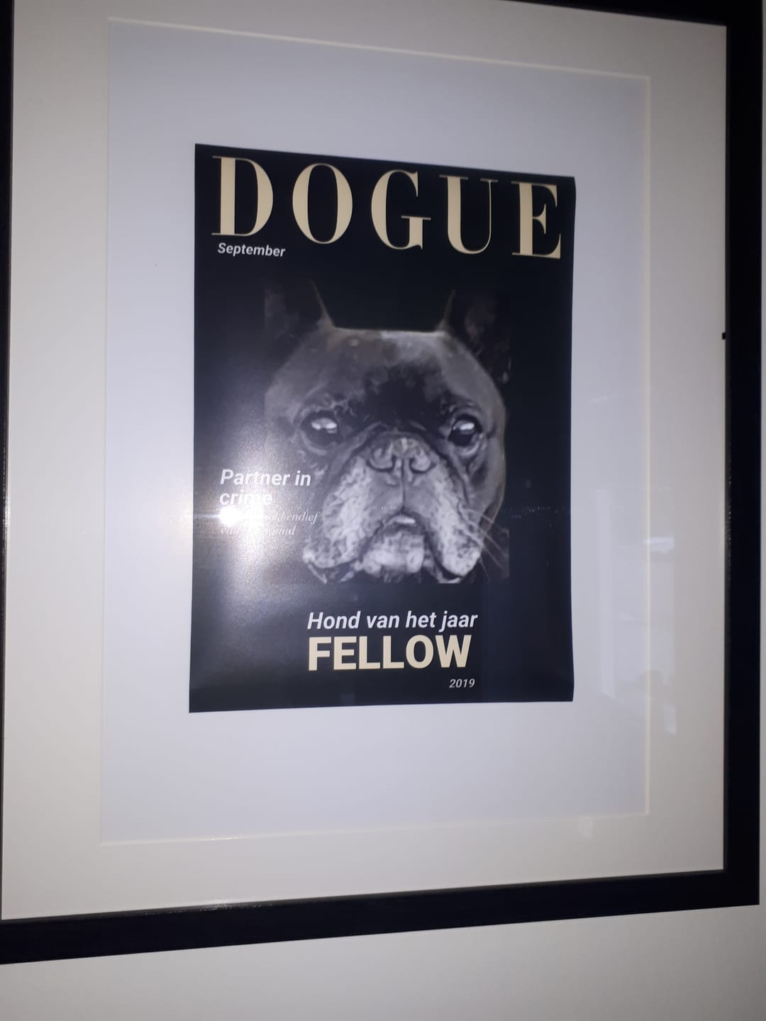 Customer photo review of Dogue - Gepersonaliseerde Poster