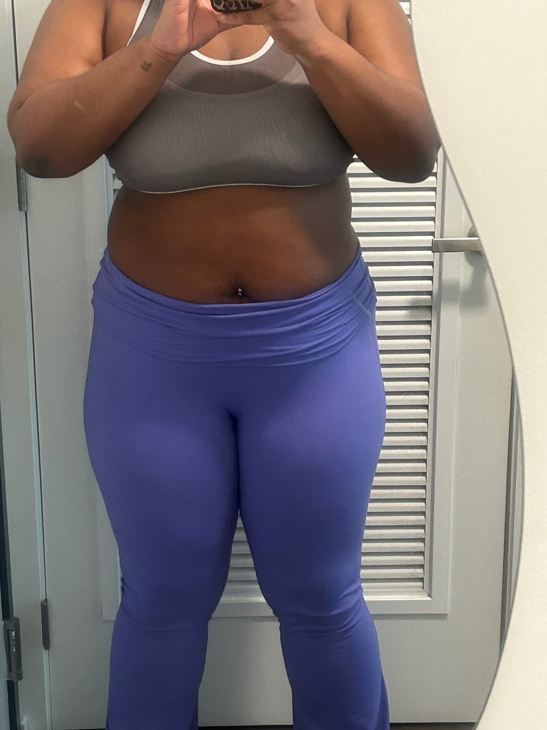 Customer photo review of REVEAL FOLD OVER LEGGINGS