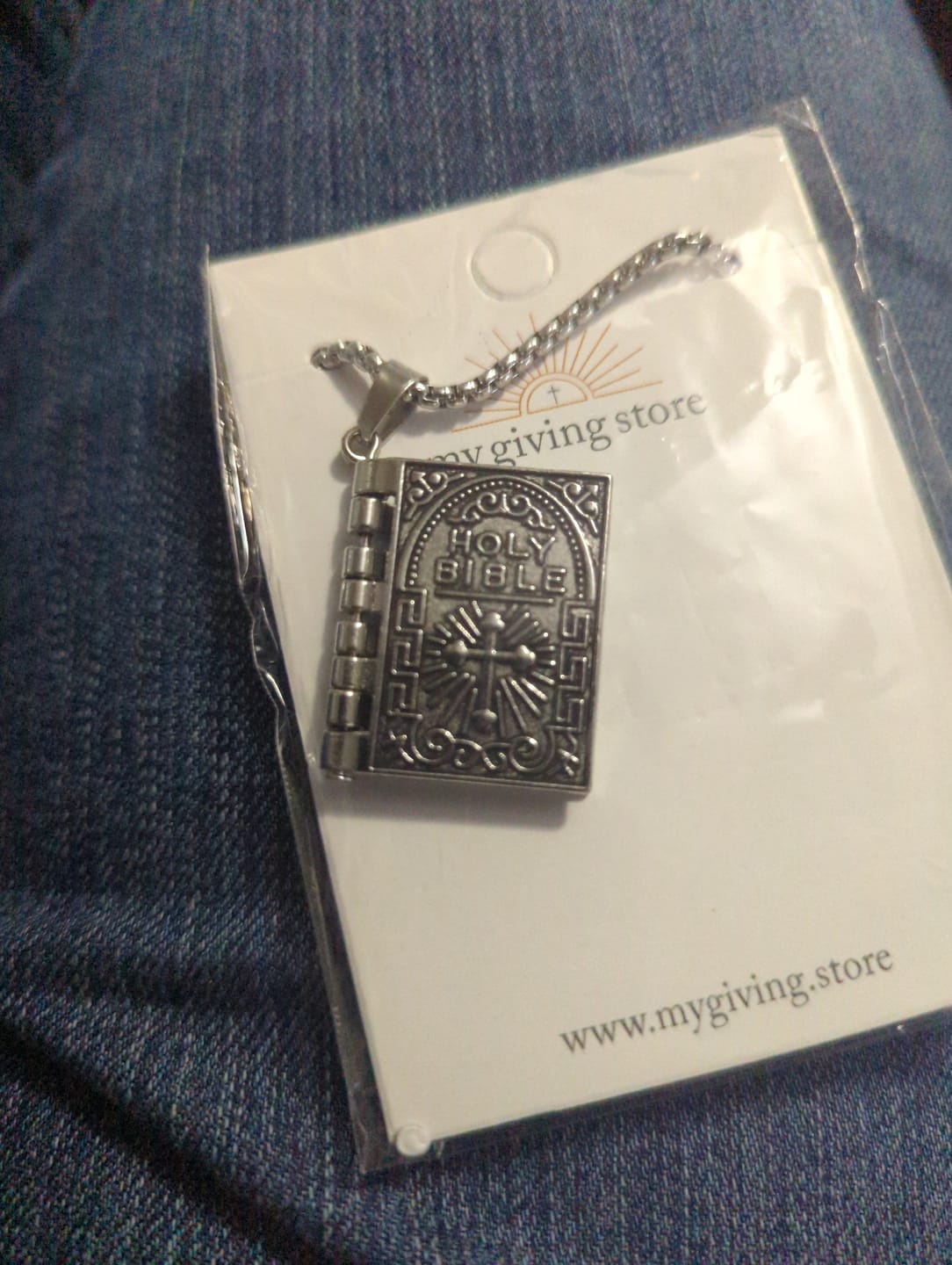 Customer photo review of The Lord's Prayer Necklace (LIMIT ONE PER PERSON)
