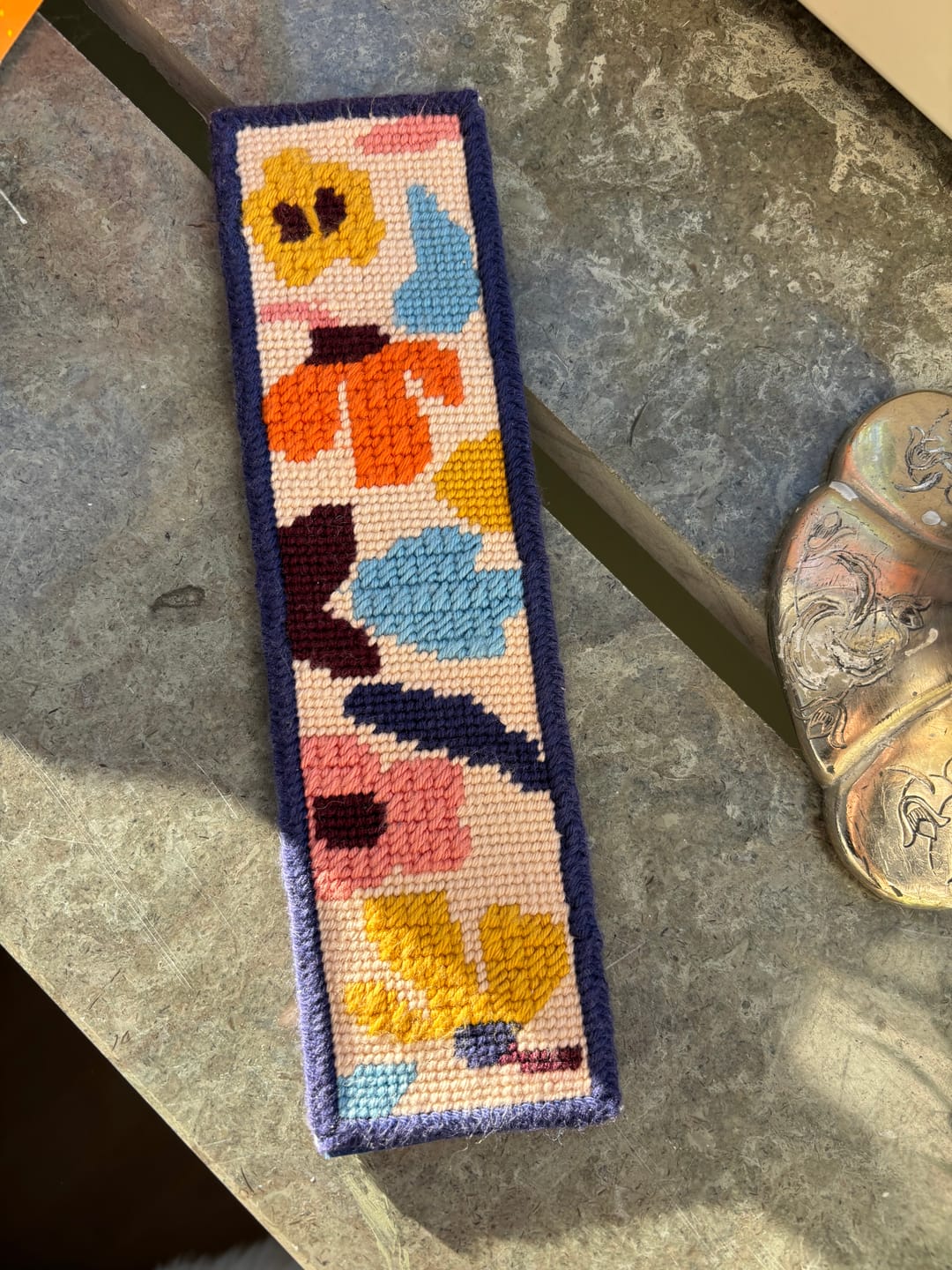 Customer photo review of NEEDLEPOINT STARTER KIT "Chilling Spell" Bookmark