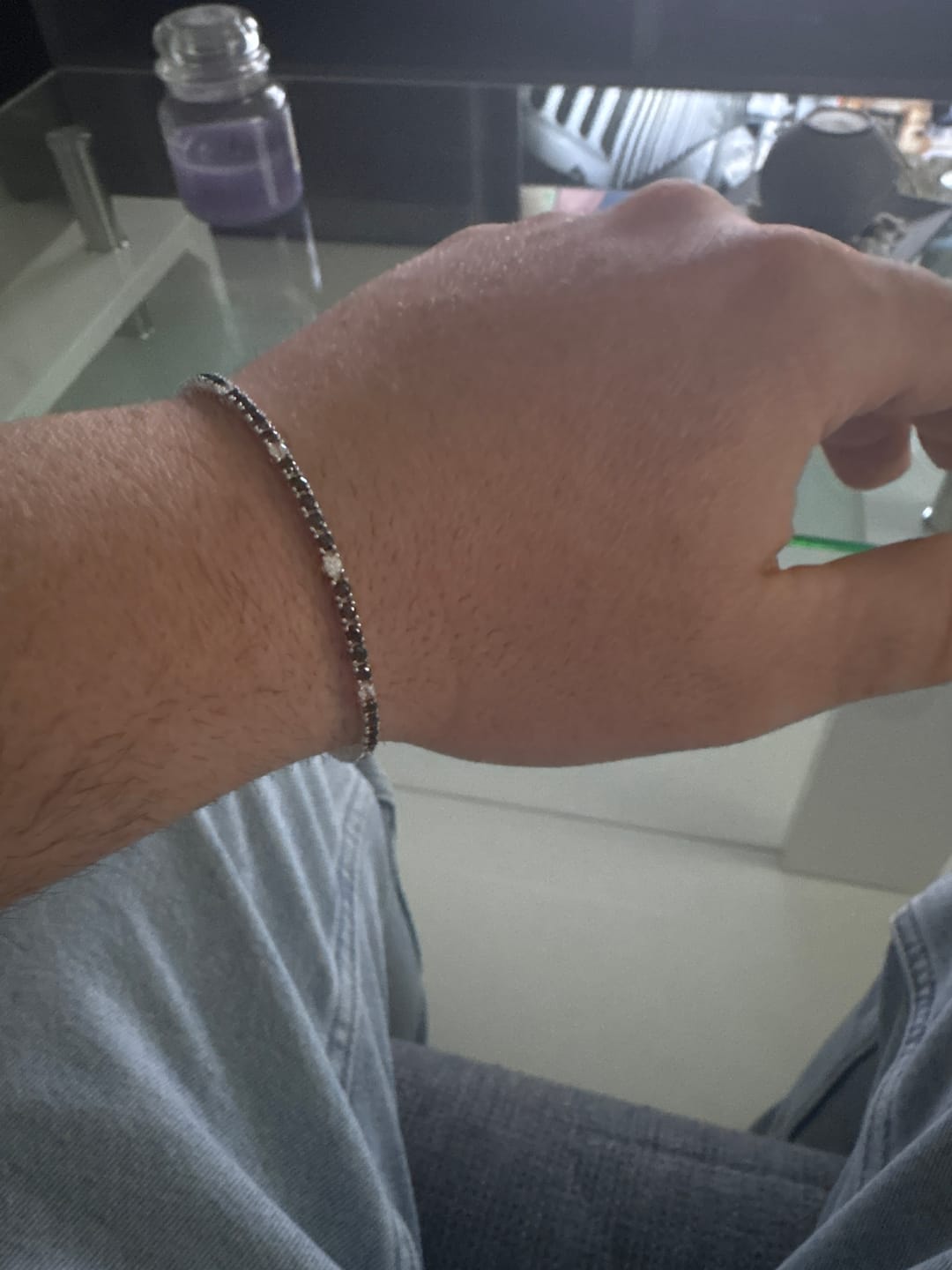 Customer photo review of Bracciale Tennis Unisex Tiziano Argento TIZ AGTEN