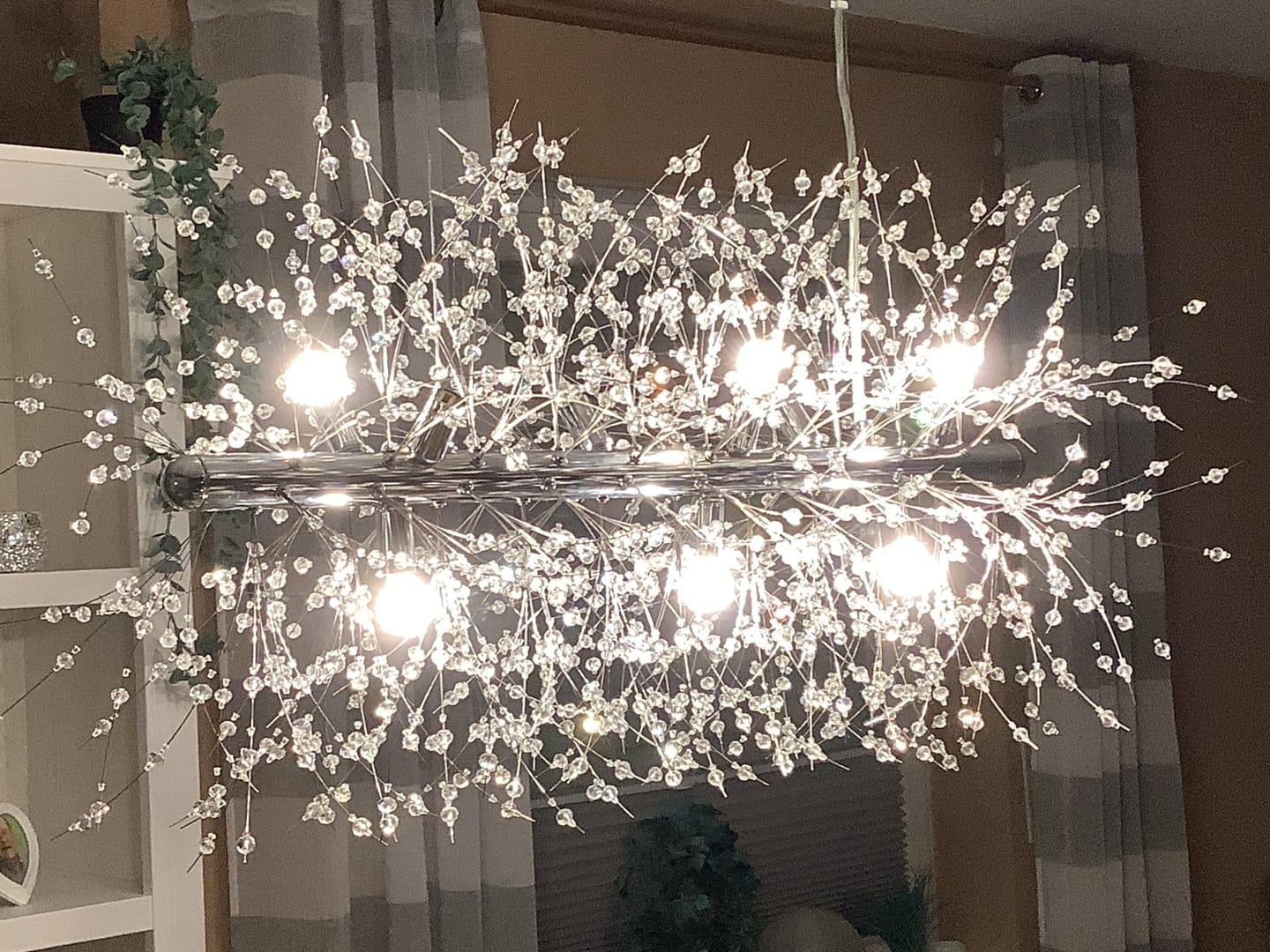 Customer photo review of Modern 9/12-Light Linear Dandelion LED Chandelier