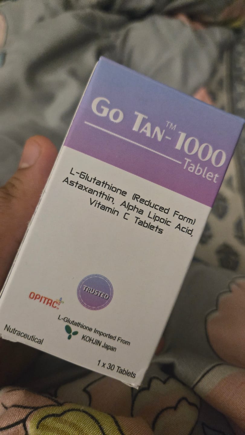 Customer photo review of Go Tan-1000 Glutathione Tablets