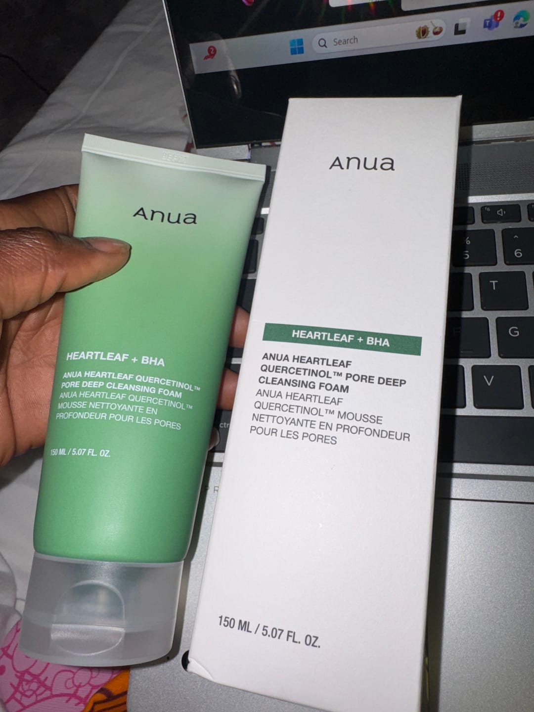 Customer photo review of [Anua] Heartleaf Quercetinol Pore Deep Cleansing Foam 150ML